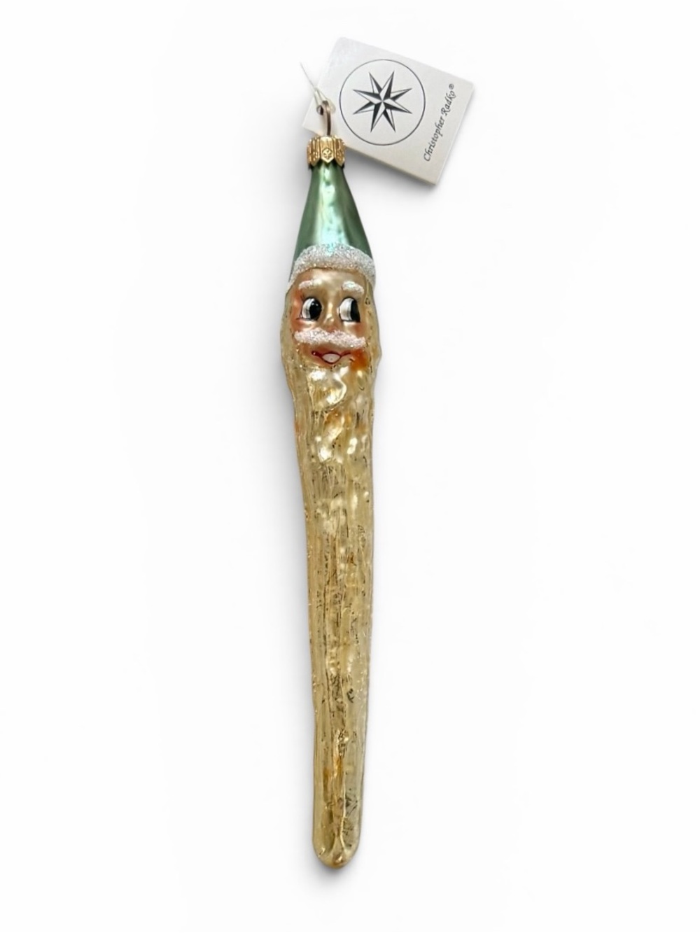 Christopher Radko Pencil Santa Claus Icicle Mouth Blown Glass Ornament 1995 - Picture 8 of 8